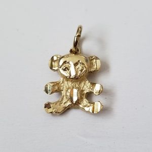 14K Yellow Gold Bear Pendant